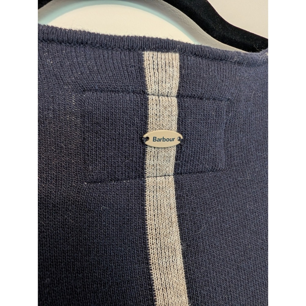 Barbour Womens Rothesay Knit Longline Cardigan Coatigan Sweater M Navy Tartan - Picture 6 of 9